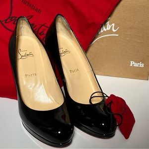 Christian Louboutin Simple Pump 100 Black Patent Leather